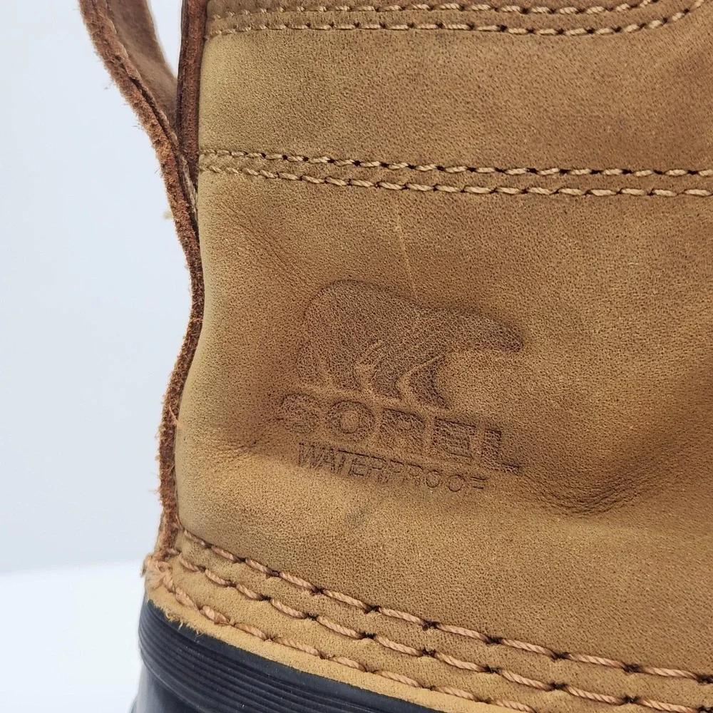 Sorel Boots Kids Size 3 Brown Leather Waterproof Duck Snow Winter Lace Up Ankle